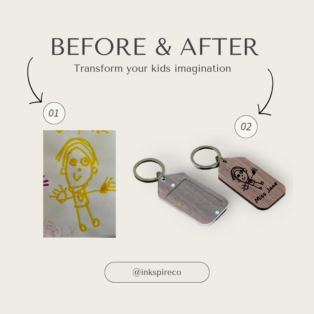 The Memory Spinner Key Chain - Personalized Wooden Jewelry Online