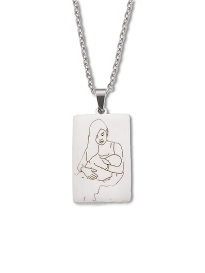 Illustration - Radiance Pendant Necklace In Silver and Gold