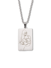 Illustration - Radiance Pendant Necklace In Silver and Gold