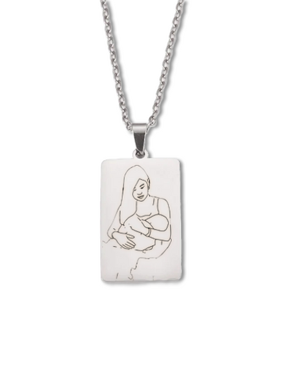 Illustration - Radiance Pendant Necklace In Silver and Gold