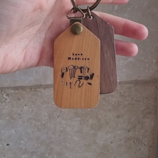 The Sunlight Story Keychain - Unisex Wooden Keychain Gift Online