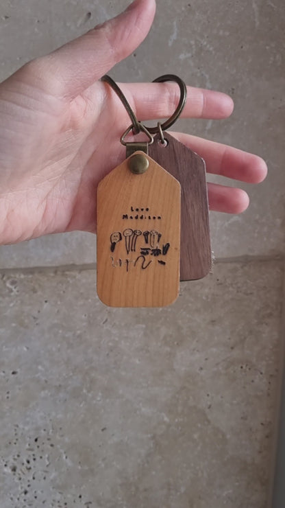 The Sunlight Story Keychain - Unisex Wooden Keychain Gift Online