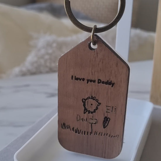 The Memory Spinner Key Chain - Personalized Wooden Jewelry Online