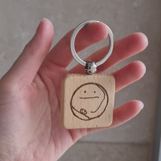 The Square Stories Keychain - Personalized Jewelry Gift 2024