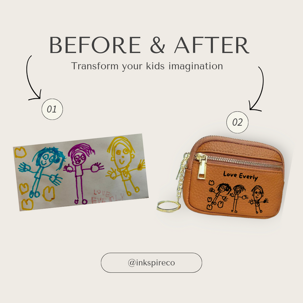 The Inkspire Edit Leather Purse - Personalized Purse Gift Fashion 2024