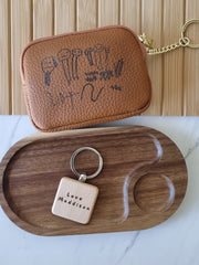 The Square Stories Keychain - Personalized Jewelry Gift 2024