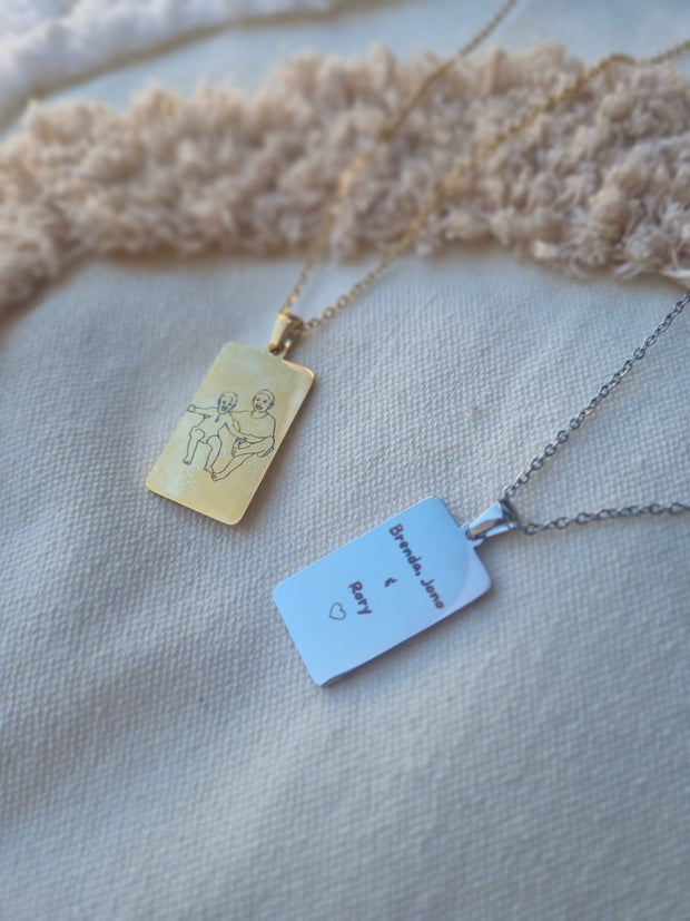 Illustration - Radiance Pendant Necklace In Silver and Gold