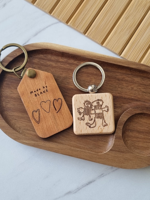 The Square Stories Keychain - Personalized Jewelry Gift 2024