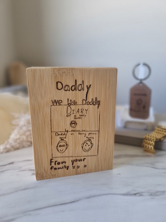 Inkspired Bamboo Pen Holder - Personalized Table Wooden Decoration
