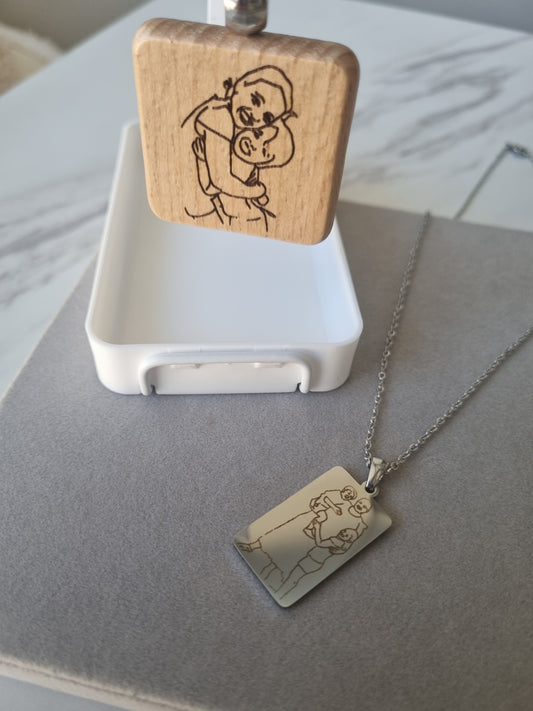 The Square Stories Keychain - Personalized Jewelry Gift 2024