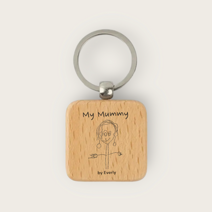 The Square Stories Keychain - Personalized Jewelry Gift 2024
