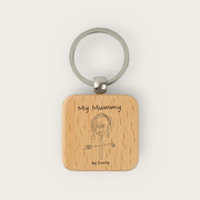 The Square Stories Keychain - Personalized Jewelry Gift 2024