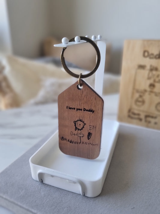 The Memory Spinner Key Chain - Personalized Wooden Jewelry Online