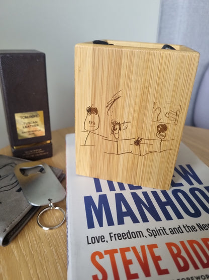 Inkspired Bamboo Pen Holder - Personalized Table Wooden Decoration