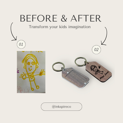The Memory Spinner Key Chain - Personalized Wooden Jewelry Online