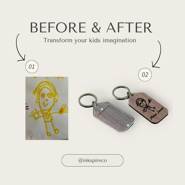 The Memory Spinner Key Chain - Personalized Wooden Jewelry Online