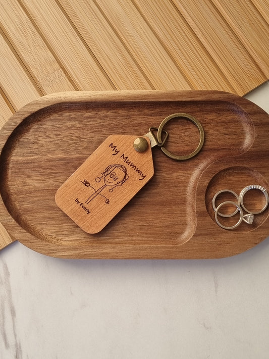 The Sunlight Story Keychain - Unisex Wooden Keychain Gift Online