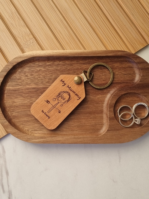 The Sunlight Story Keychain - Unisex Wooden Keychain Gift Online