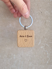 The Square Stories Keychain - Personalized Jewelry Gift 2024