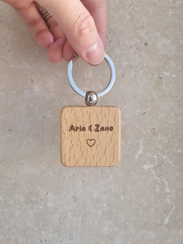 The Square Stories Keychain - Personalized Jewelry Gift 2024