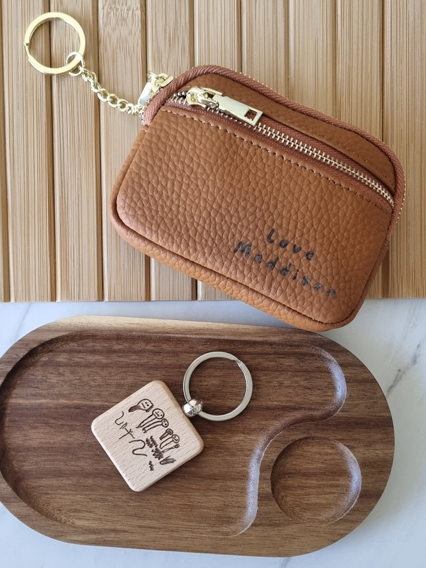 The Square Stories Keychain - Personalized Jewelry Gift 2024