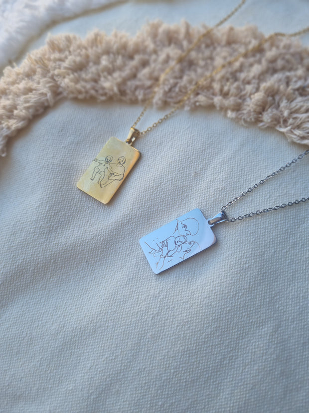 Illustration - Radiance Pendant Necklace In Silver and Gold