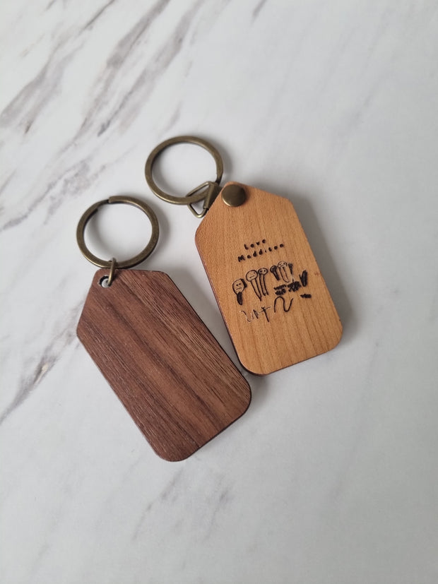 The Memory Spinner Key Chain - Personalized Wooden Jewelry Online
