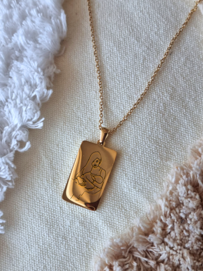 Illustration - Radiance Pendant Necklace In Silver and Gold