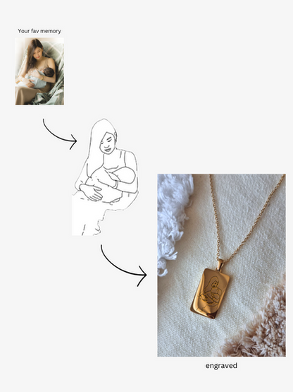Illustration - Radiance Pendant Necklace In Silver and Gold