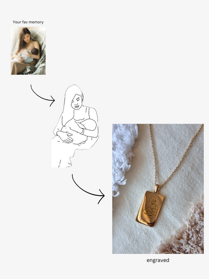 Illustration - Radiance Pendant Necklace In Silver and Gold